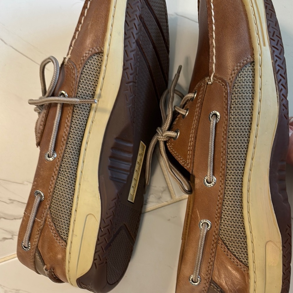 Sperry Brown Leather Boat Shoes with Moccasin Construction - Picture 4 of 7